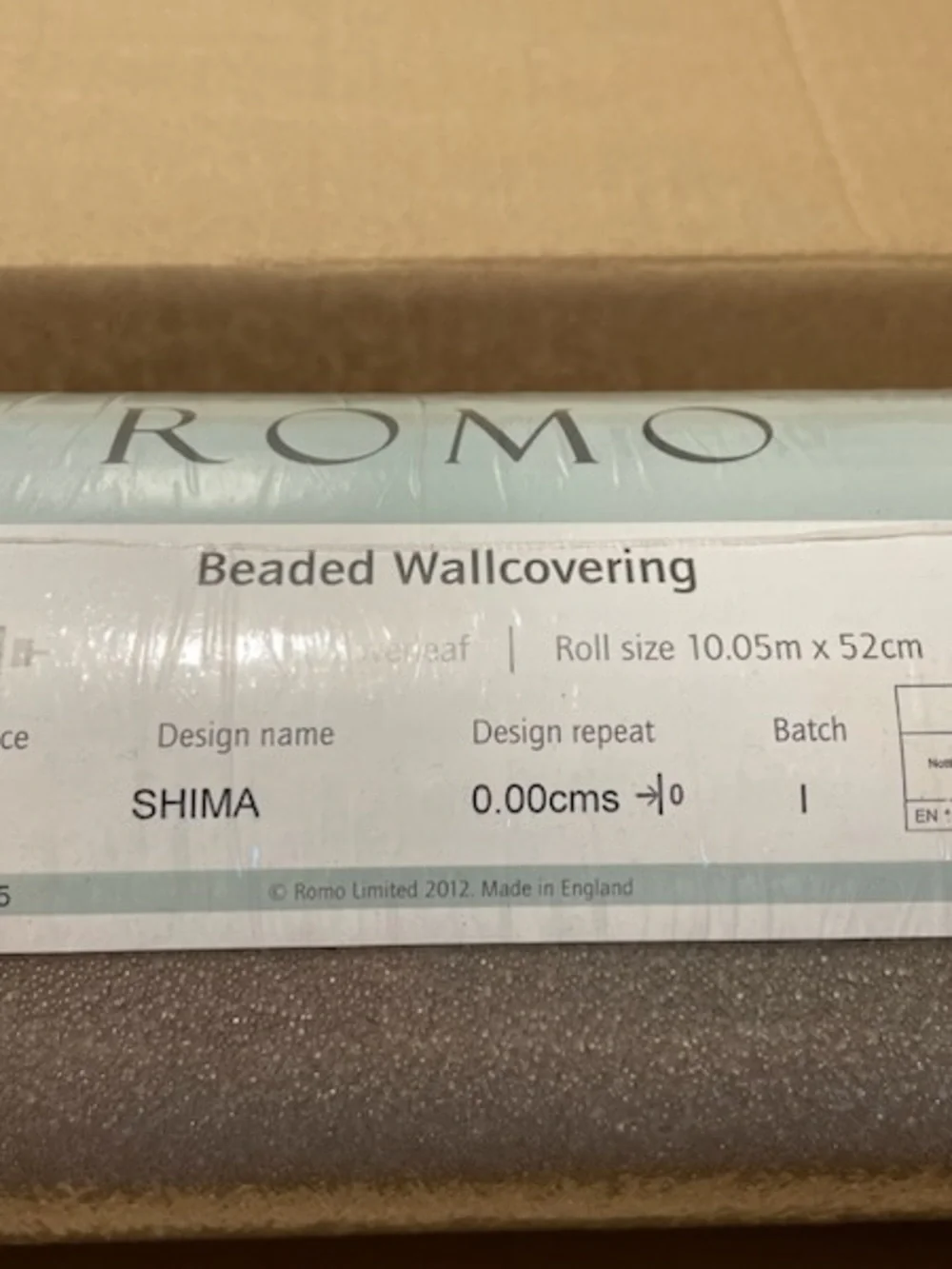 Neutral Taupe Textured Wallpaper Roll - Subtle Taupe Finish Romo SHIMA